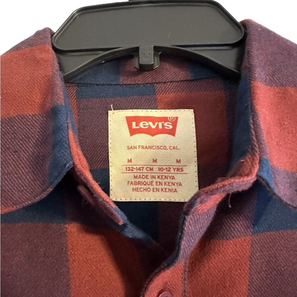 Levi’s Boys Size 10/12 Long sleeve flannel shirt - Picture 3 of 4